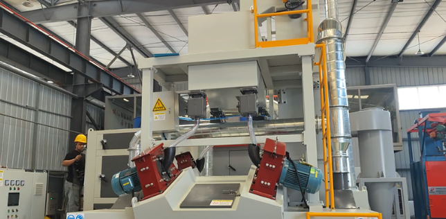 红河板材除锈强化,通过式抛丸机应用案例