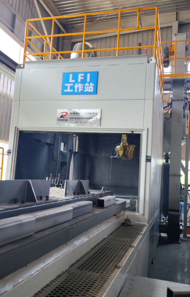 红河无尘环保自动喷砂机，车间更安全更规范